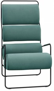 Tacchini Кресло из ткани с подлокотниками с высокой спинкой Sancarlo