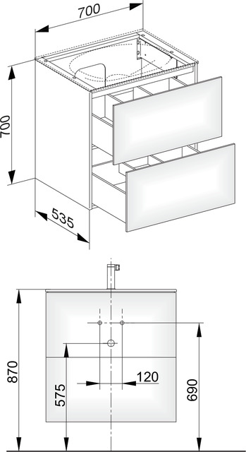 31342140100 Тумба под умывальник KEUCO Edition 11 - Вид №2
