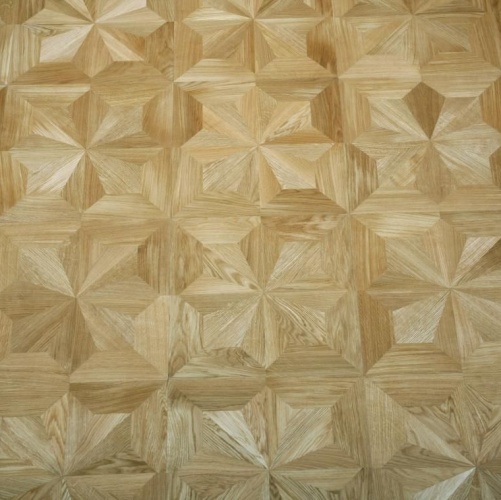 Модульный паркет Светла Инженерный модульный паркет Звезда Dream Castle Модель 44 Лак Дуб Селект (Гладкая) 418х418 мм 26006000304 - Вид №1