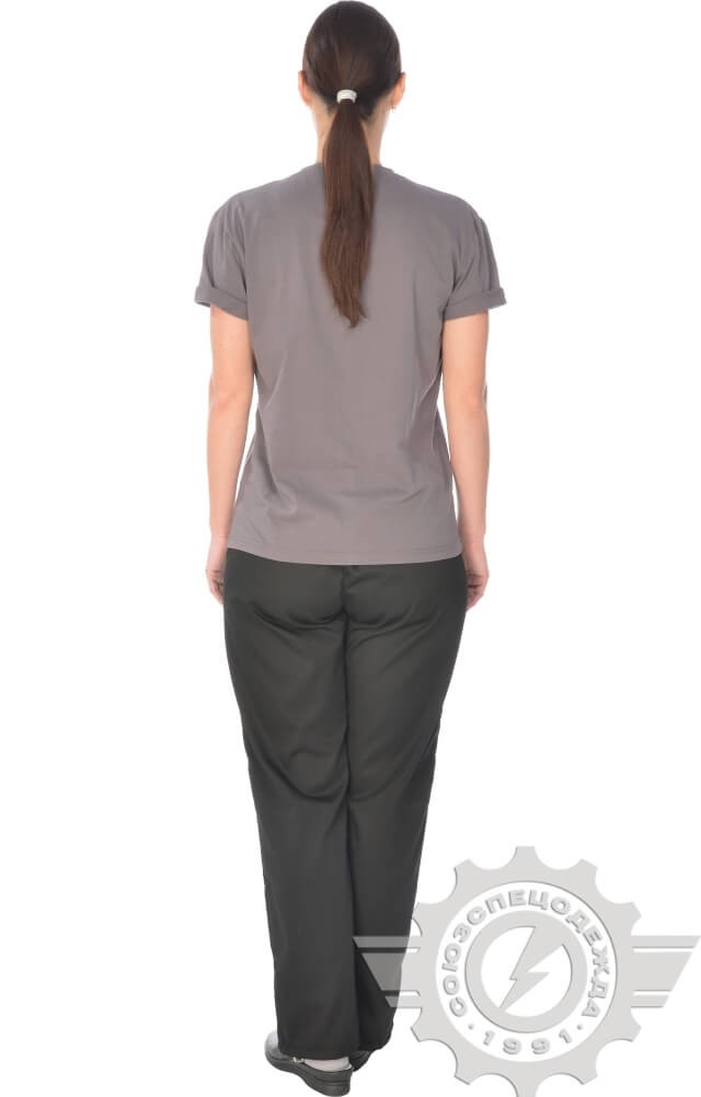 4958093 Футболка темно-серая  Одежда для официантов  размер M (46-48) Спецодежда  - Вид №11