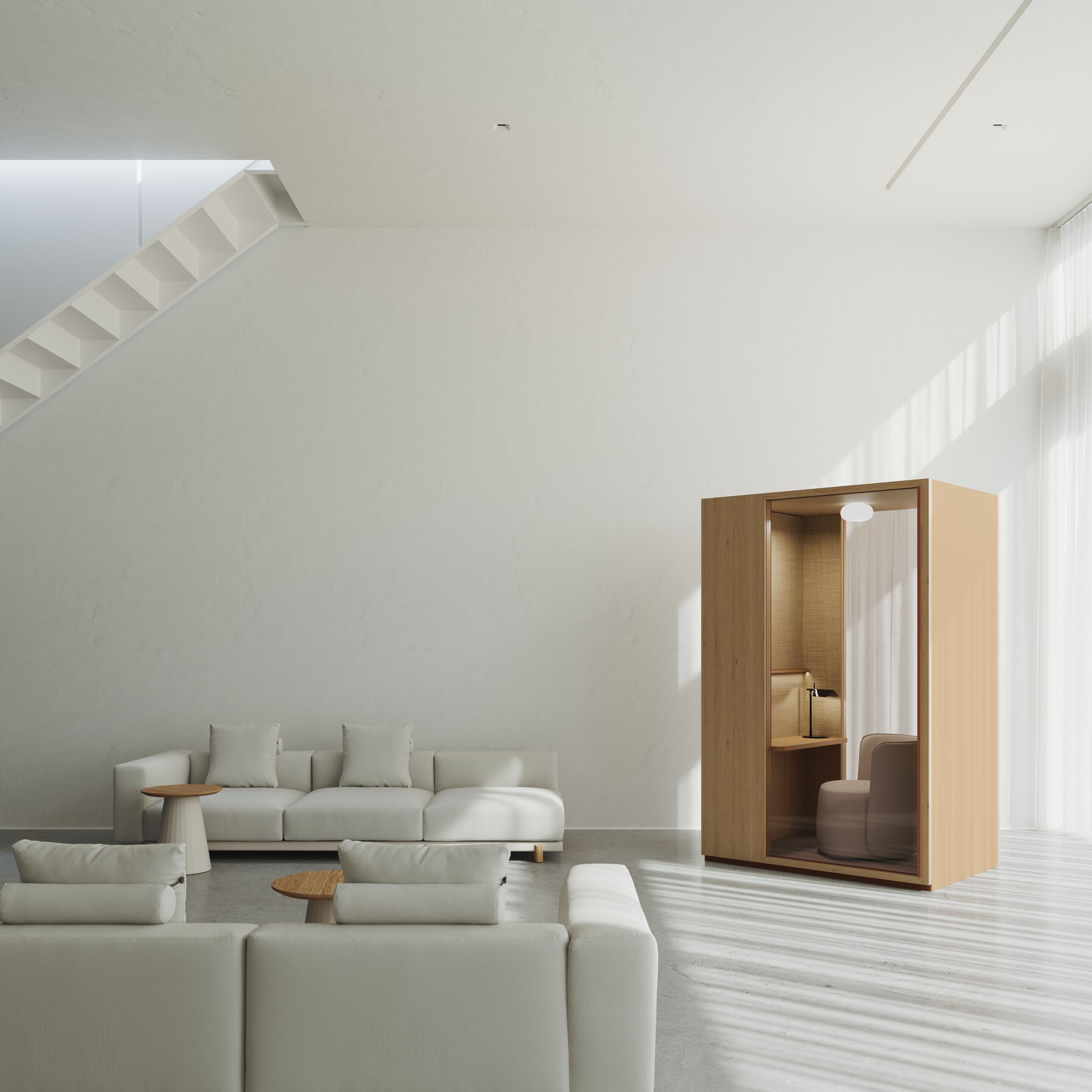 Одноместная акустическая офисная кабина со встроенным освещением Kettal Kall ARCH-00129543 - Вид №6