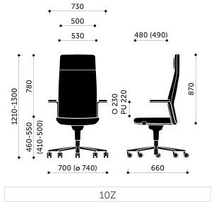 profim Стул офисный вращающийся с 5 спицами и подлокотниками Myturn sun-id-1393624 - Вид №8