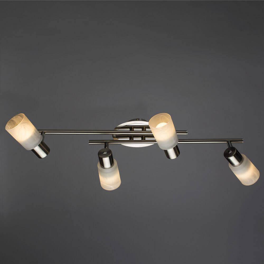 Спот потолочный на 4 лампы белый 39 см Arte Lamp A4510PL-4SS ARTE LAMP A4510 00-3927025 Белый;серебро  - Вид №2