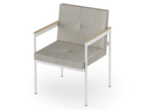 Мягкий тканевый стул с подлокотниками