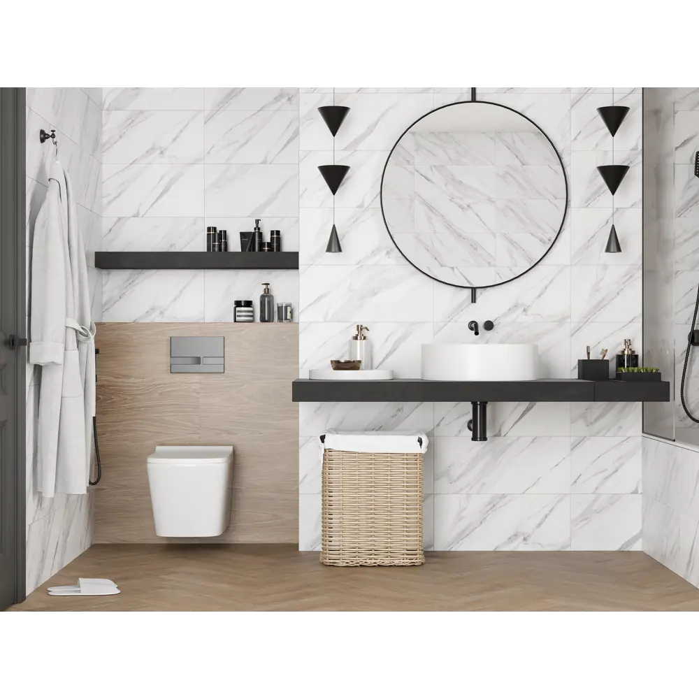 Плитка настенная Gracia Ceramica Tineo A0551Y29601, 25x60 см 1.2 м² глянцевая цвет белый 89340863 STLM-2023605 - Вид №5