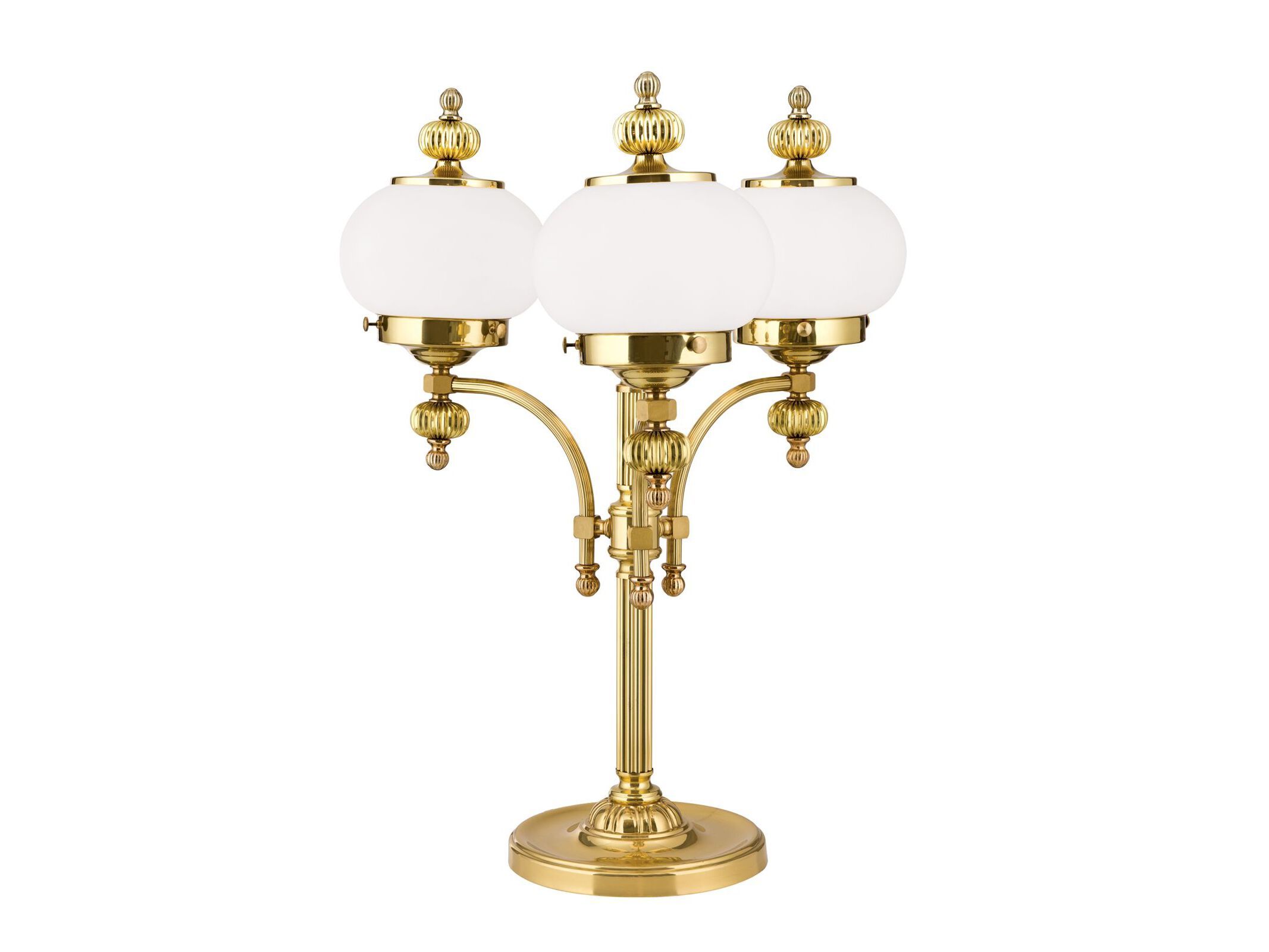 Латунная и стеклянная настольная лампа Orion Wiener Nostalgie ARCH-00056533