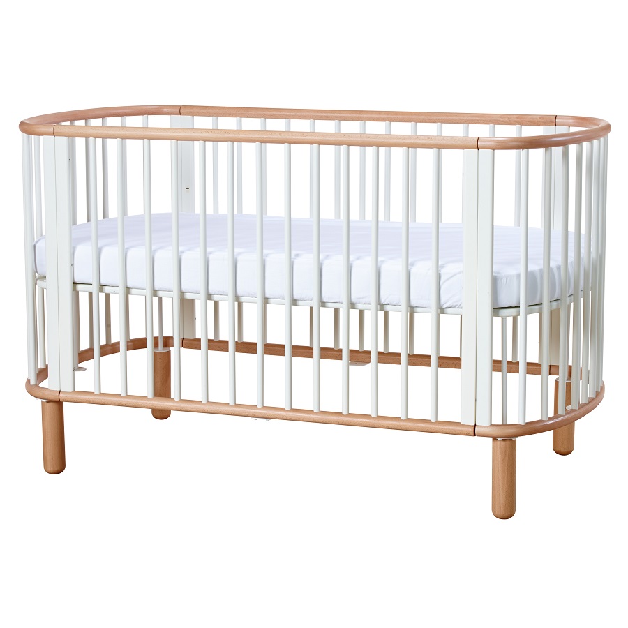 Кроватка Flexa Baby, белая с лакированными ножками, 88х145х75 см 801780195 - Вид №9