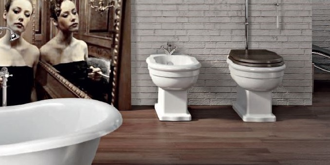 WINVASB Приставной унитаз напольный Белый Ceramica Cielo WINDSOR Италия - Вид №4