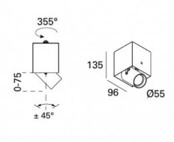 Регулируемый металлический светодиодный потолочный светильник Lucifero's MINI SIGHT 1M ARCH-00000027 - Вид №2