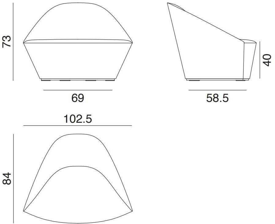 arper Кресло с тканевой обивкой Colina sun-id-1373371 - Вид №1