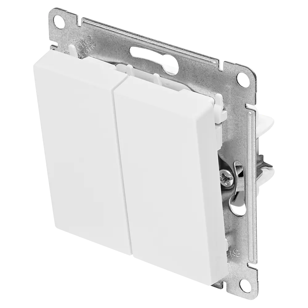Переключатель встраиваемый Systeme Electric AtlasDesign 2 клавиши STLM-2005887 - Вид №1