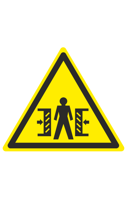 68455 Знак "Внимание. Опасность зажима"  Предупреждающие знаки размер 100 х 100 мм Спецодежда 