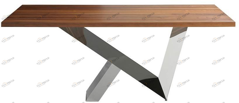 Angel Cerdá Прямоугольный обеденный стол из стали и дерева Nature life 1038.02 Angel Cerda