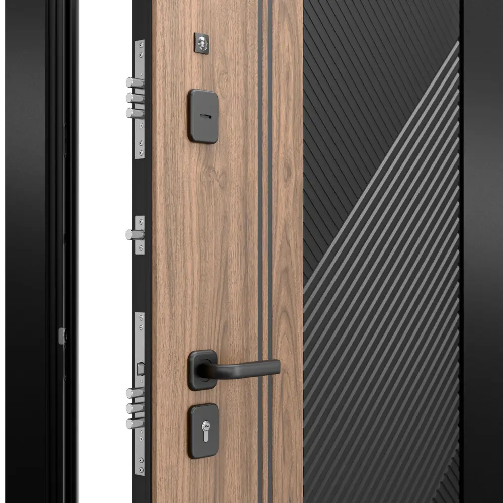 Дверь входная металлическая Браун Скай 95x205 см правая шелк белый с зеркалом TOREX STLM-2129822 - Вид №4