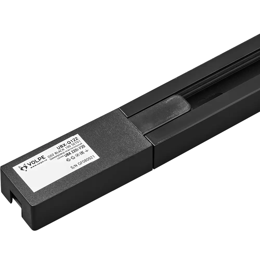 Трековый шинопровод Volpe Q122GS2 1 м цвет черный STLM-2004329 - Вид №1