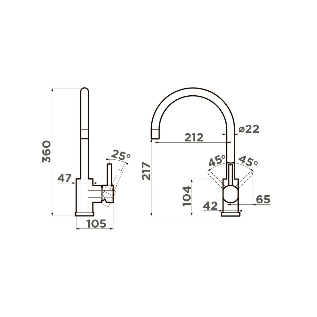 Смеситель для кухни Wakayama BN OMOIKIRI 4994244 - Вид №5