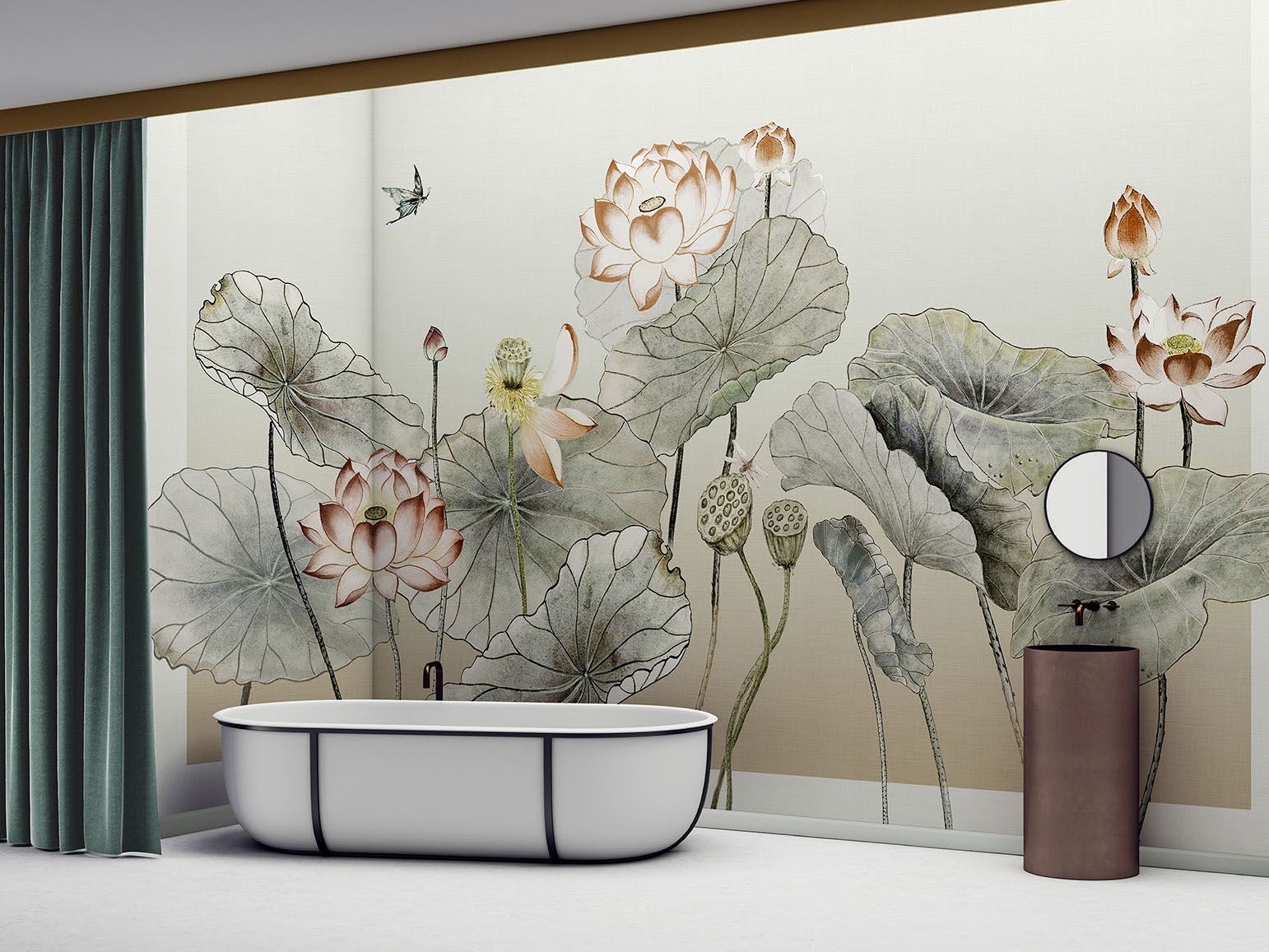 Восточные обои ПВХ бесплатно, экологически чистые, моющиеся WallPepper YOKOHAMA ARCH-00091830