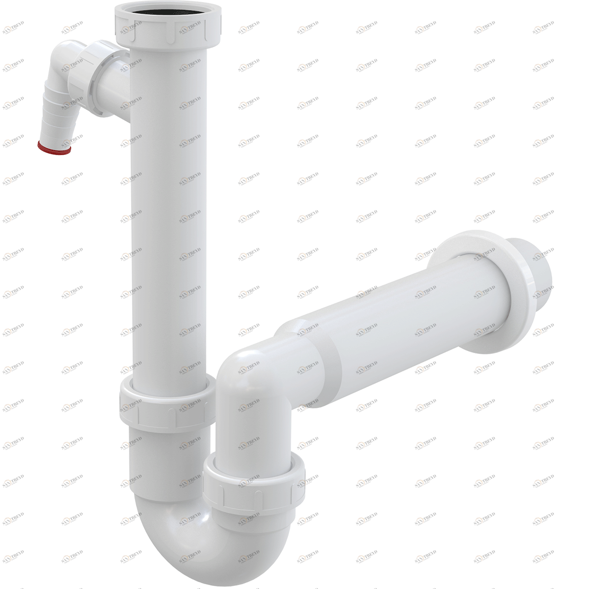 Сифон трубчатый с накидной гайкой 6/4" и штуцером ALCAPLAST A81DN50