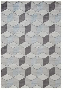 De Dimora Прямоугольный коврик из вискозы с геометрическими мотивами Atmosphere 965-6646