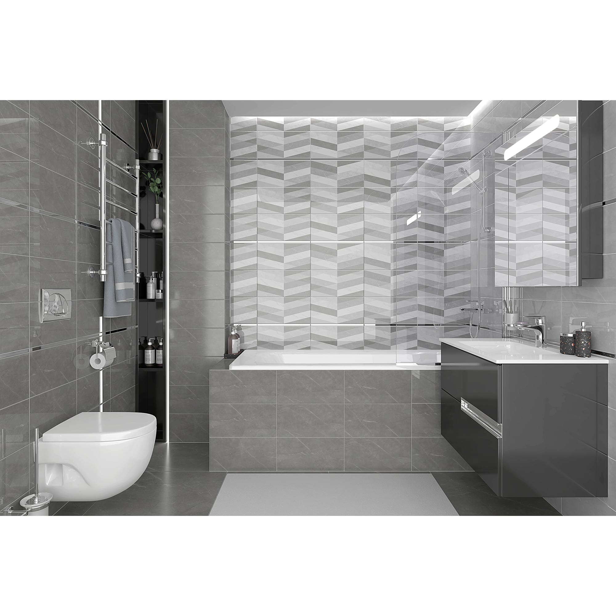 82794858 Керамогранит 40.2х40.2 см 1.62 м² цвет тёмно-серый SAVOY Santreyd - Вид №3