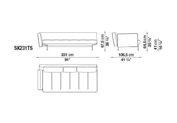 Кожаный диван с полуостровом B&B Italia SAKé ARCH-00023880 - Вид №23