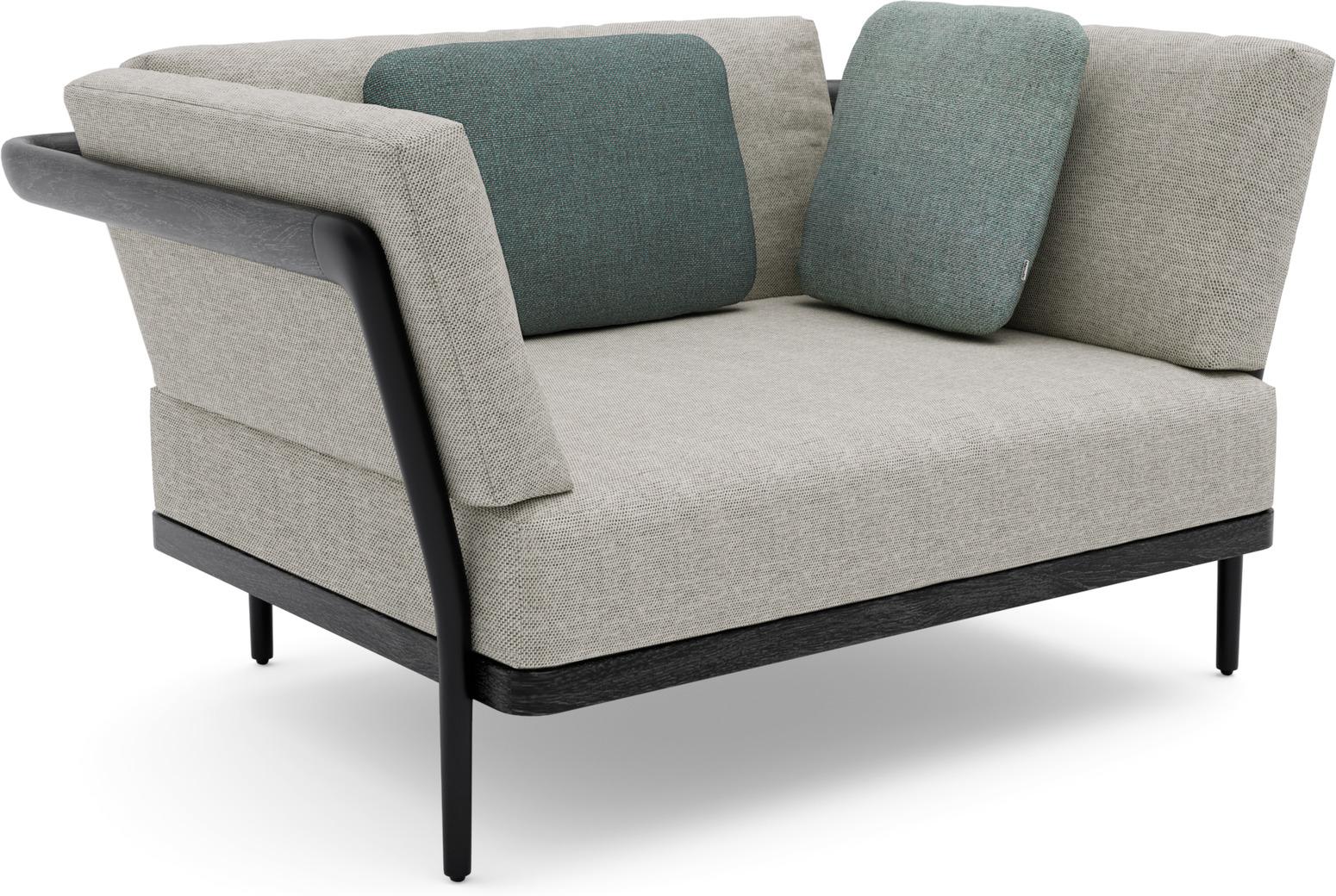 1 мест. teak nero черный Manutti Flex MNST505 - Вид №2