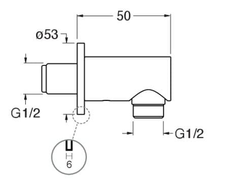 Водозаборник CRISTINA Rubinetterie дополнения для душа / ванны / умывальника-Shower &amp ARCH-00044210 - Вид №2