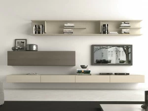 Presotto Модульная стеновая система, крепящаяся к стене с подставкой под телевизор I-modulart