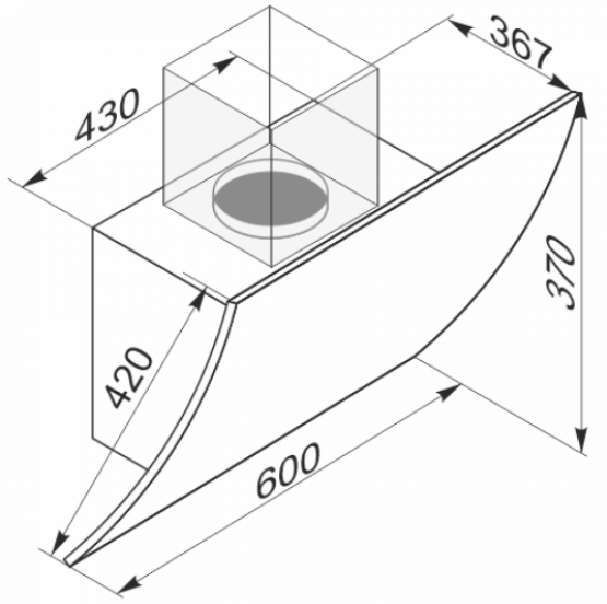 5322439 Вытяжка наклонная Kaiser AT 6488 Eco черный/черный STDN-0007990 - Вид №1