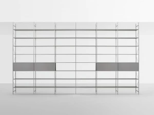 MDF Italia Открытая разделительная полка из алюминия в современном стиле с креплением к полу Minima