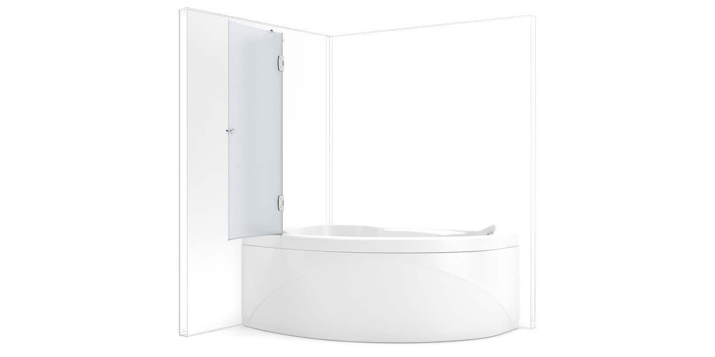 174159 Душевое ограждения на борт вынны Aquanet Россия AQ2 - Вид №2