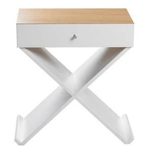 Тумба Bonn белая, дуб