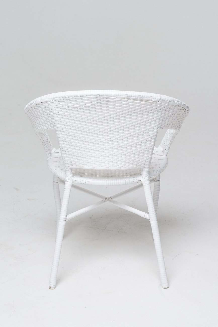 Кресло белое из искусственного ротанга GG-04-06 VINOTTI  00-3885170 Белый  - Вид №4