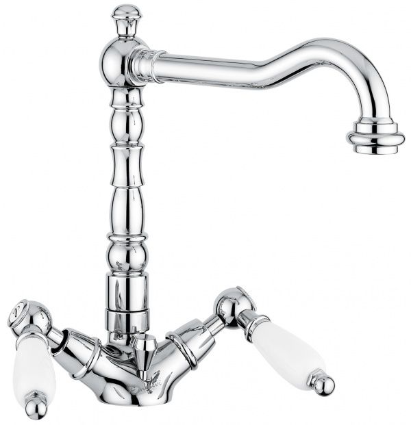 121613CR Смеситель Deco Ceramic с донным клапаном для раковины, цвет хром EMMEVI Decò ceramic