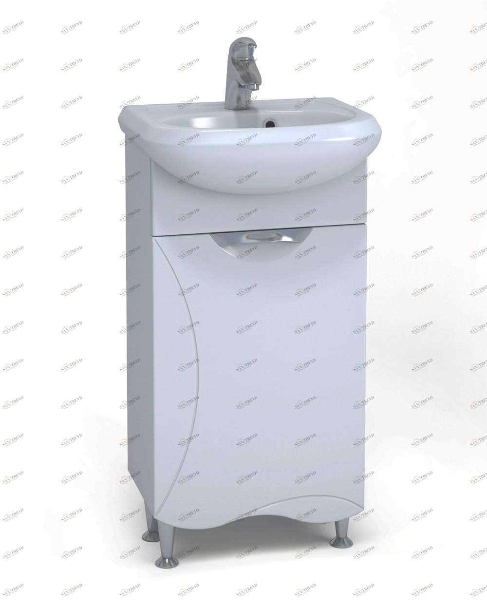 Тумба с раковиной Callao 400 (Азов)400⨉200⨉830 мм белый Santreyd sun-id-664588