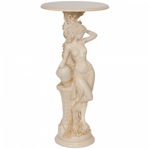 13055 BOGACHO Подставка декоративная Девушка с кувшином Айвори мрамор / ЛМДФ 11486