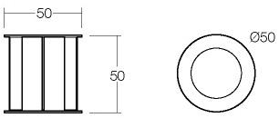 Chaarme Letti Круглый прикроватный столик sun-id-1453601 - Вид №1