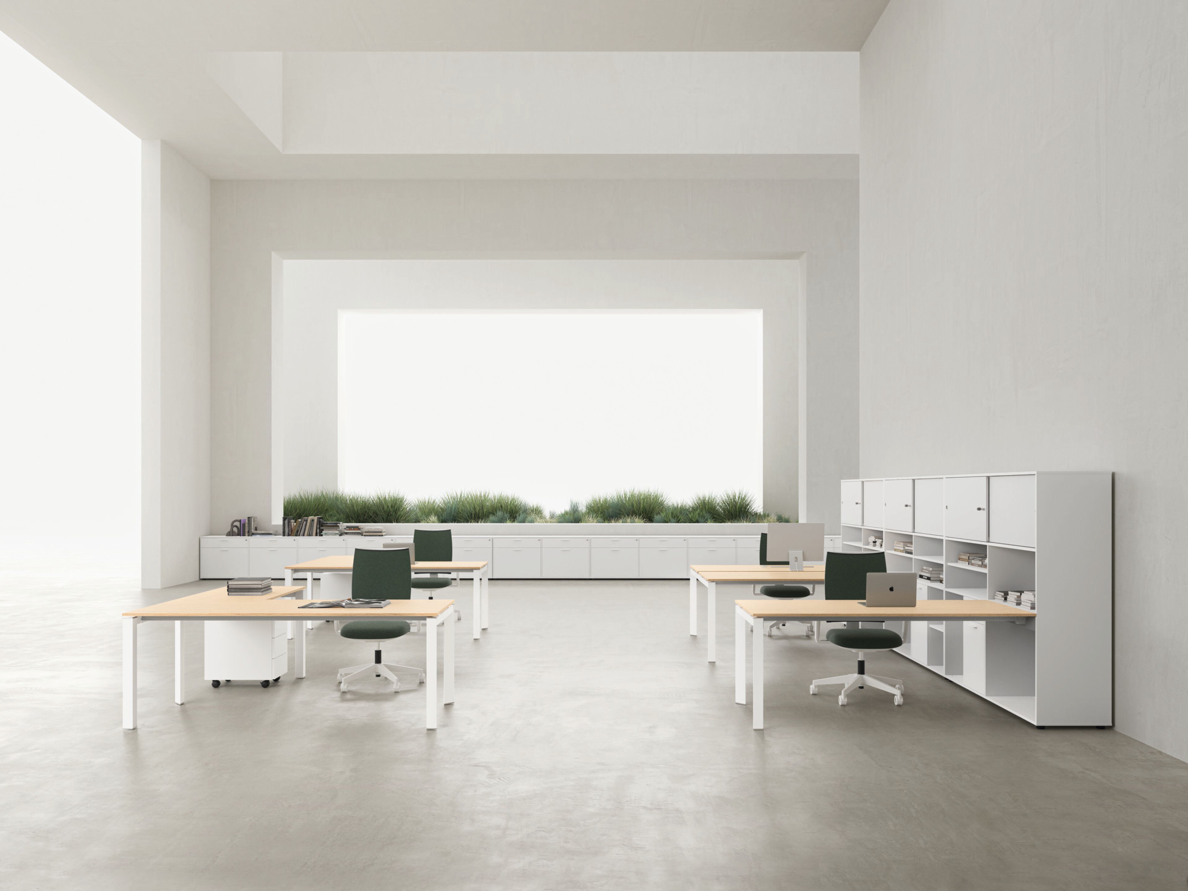 Секционная рабочая станция из меламина и металла DVO Entity ARCH-00041680 - Вид №1