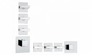 Z033205 + Z030202 000 Смеситель & запорный кран Rectangular 3 Outlets LP BOSSINI