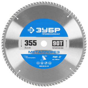 Диск пильный Зубр 36932-355-25.4-90 9107789