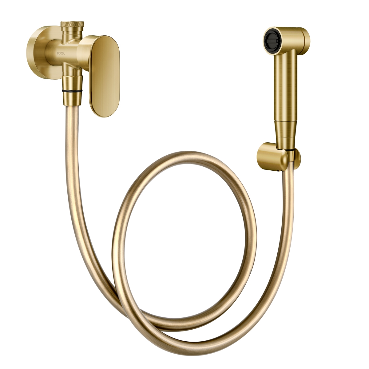 00886372 Гигиенический душ с краном и краном с матовым никелевым спусковым крючком Docol DOCOL KAILA 