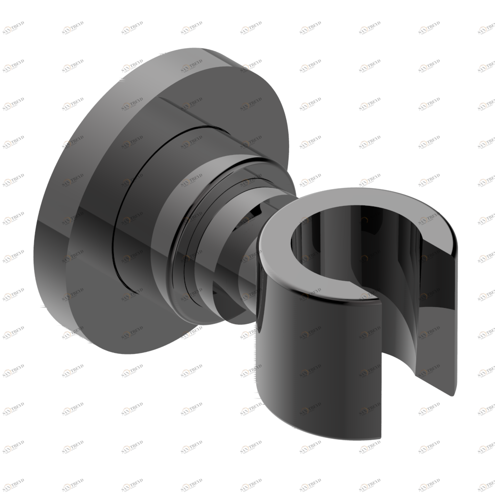 A2N-53F Кронштейн стационарный встраиваемый в стену Thg-paris Mossi со светлым хрусталём Matt graphite PVD A2N 53F CAT.F