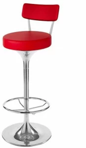 Vela Arredamenti Высокий алюминиевый табурет с подставкой для ног