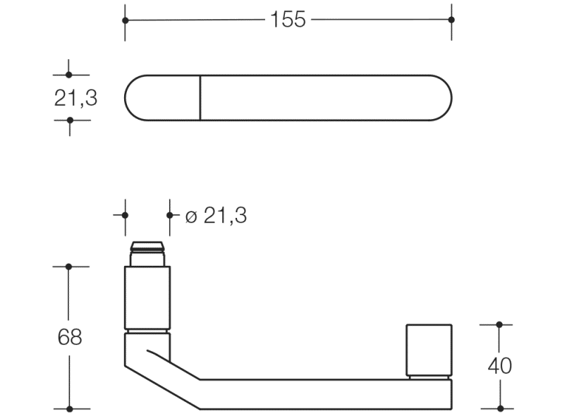 270XAH12.340 Комплект противопожарной защиты со шплинтом модель 273x HEWI Serie 270 | Edelstahl  - Вид №1