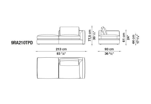 Угловой диван из ткани B&B Italia Ричард ARCH-00040927 - Вид №17