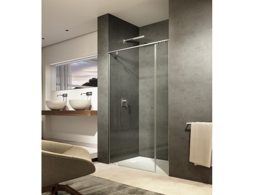 Стеклянная ниша душевая кабина с распашной дверью Provex Industrie Iunix ARCH-00077597