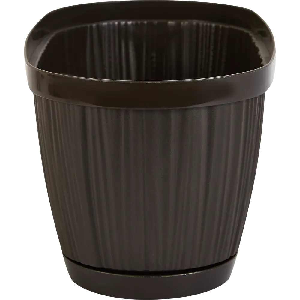 Горшок цветочный Ingreen Barcelona 14.4x27.7 h12.2 см v2.7 л пластик серый STLM-2005355 - Вид №1