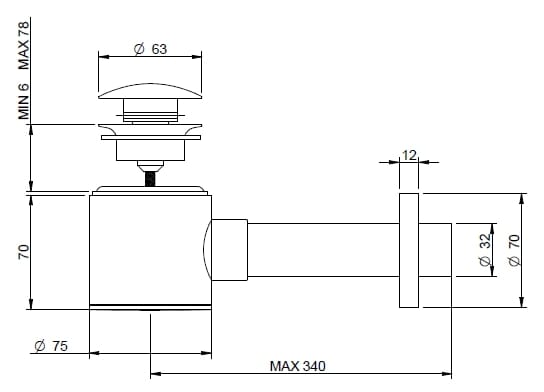 Латунный сифон Rubinetterie Treemme Albatros ARCH-00120053 - Вид №2