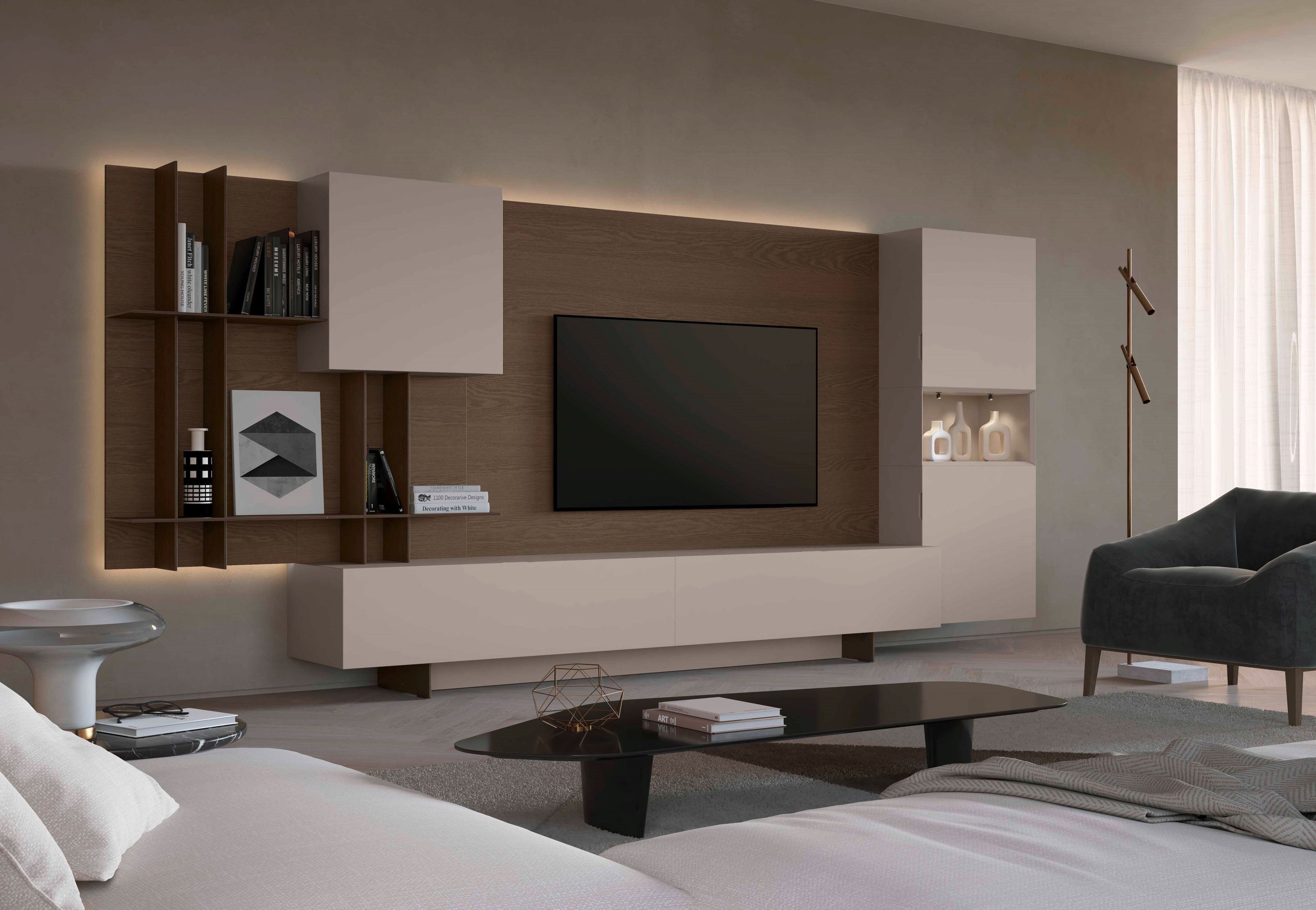 Деревянная оборудованная стена Olivieri CUBE 6 ARCH-00123672 - Вид №24