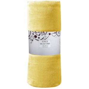 Плед First Ginger4 140х200 см велсофт цвет горчичный